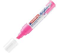 Edding 5000 Marqueur acrylique large - rose fluorescent - 1 feutre acrylique imperméable - pointe biseautée 5-10mm - peinture acrylique pour peindre sur la toile le papier kraft le bois la pierre