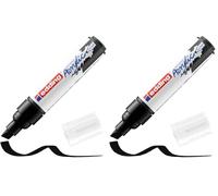 Edding 5000 Wide acrylic marker - black - 1 waterproof acrylic pen - wide chisel tip 5-10 mm (Lot de 2)