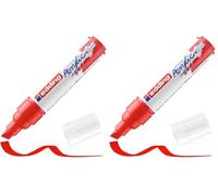 Edding 5000 Wide acrylic marker - red - 1 waterproof acrylic pen - wide chisel tip 5-10 mm (Lot de 2)
