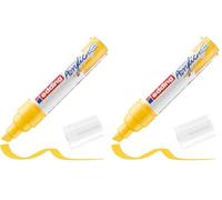 Edding 5000 Wide acrylic marker - yellow - 1 waterproof acrylic marker - wide chisel tip 5-10 mm (Lot de 2)