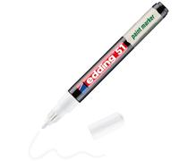 Edding 51 EcoLine Marker Pen - White - 1 Pen - Round Tip 1-2mm - Water Based Ink