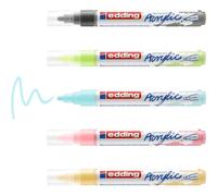 edding 5100 acrylic marker - yellow blue green rose grey - acrylic paint markers
