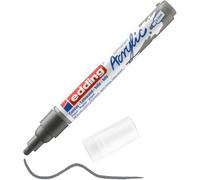 Edding 5100 Marqueur Acrylique Moyen - Gris - 1 Feutre Acrylique Imperméable - Pointe Ronde Moyenne 2-3 Mm - Peinture Acrylique Pour Peindre Sur La Toile, Le Papier Kraft, Le Bois Et La Pierre, Unité
