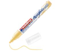 edding 5100 Marqueur acrylique moyen - jaune pastel - 1 feutre acrylique imperméable - pointe ronde 2-3 mm - peinture acrylique pour peindre sur la toile, le papier kraft, le bois et la pierre