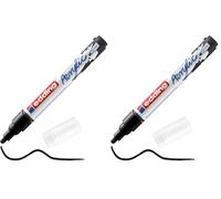 Edding 5100 Marqueur acrylique moyen - noir - 1 feutre acrylique imperméable - pointe ronde moyenne 2-3 mm - peinture acrylique pour peindre sur la toile, le papier kraft, le bois et la pierre, Unité