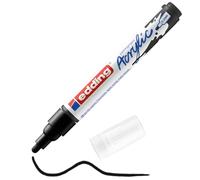 edding 5100 Marqueur acrylique moyen - noir - 1 feutre acrylique imperméable - pointe ronde moyenne 2-3 mm - peinture acrylique pour peindre sur la toile, le papier kraft, le bois et la pierre, Unité