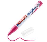 edding Marqueur acrylique 5100 – moyen, imperméable, pointe ronde 2-3 mm – telemagenta, 1 marqueur
