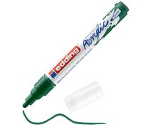 edding 5100 Marqueur acrylique moyen - vert - 1 feutre acrylique imperméable - pointe ronde moyenne 2-3 mm - peinture acrylique pour peindre sur la toile, le papier kraft, le bois et la pierre, Unité