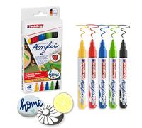 edding Marqueur acrylique 5100 moyen – set de 5 assortis 2-3 mm