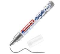 edding 5100 Medium acrylic marker - silver - 1 waterproof acrylic marker - medium round tip 2-3 mm