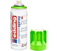 edding 5200 permanent spray - neon green matt - 200 ml - acrylic paint for painting and decorating glass, metal, wood, ceramic, plastic, canvas - aerosol spray, acrylic spray, paint spray