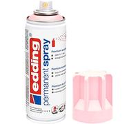 edding 5200 spray permanent - rose pastel mat - 200 ml - peinture acrylique pour peindre ou décorer verre, métal, bois, céramique, plastique, toile - peinture acrylique en aérosol