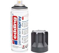 edding 5200 spray permanent - anthracite mat - 200 ml - peinture acrylique pour peindre ou décorer verre, métal, bois, céramique, plastique, toile - peinture acrylique en aérosol