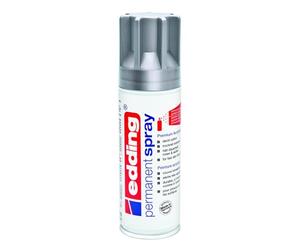 edding 5200 spray permanent - argent précieux mat- 200 ml | peinture acrylique pour peindre ou décorer verre, métal, bois, céramique, plastique, toile - peinture acrylique en aérosol
