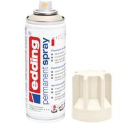 Edding 5200 spray permanent - blanc crème mat - 200 ml - peinture acrylique pour peindre ou décorer verre, métal, bois, céramique, plastique, toile - peinture acrylique en aérosol