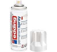 edding 5200 spray permanent - blanc trafic brillante - 200 ml - peinture acrylique pour peindre ou décorer verre, métal, bois, céramique, plastique, toile - peinture acrylique en aérosol