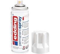 edding 5200 spray permanent - blanc trafic brillante - 200 ml - peinture acryliqueen aérosol pour peindre ou décorer verre, métal, bois, céramique, plastique, toile