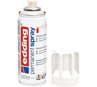 edding 5200 spray permanent - blanc trafic mat - 200 ml - peinture acrylique pour peindre ou décorer verre, métal, bois, céramique, plastique, toile - peinture acrylique en aérosol