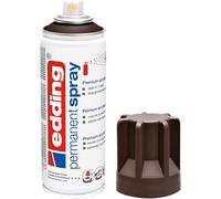 edding 5200 spray permanent - chocolat mat - 200 ml - peinture acrylique pour peindre ou décorer verre, métal, bois, céramique, plastique, toile - peinture acrylique en aérosol