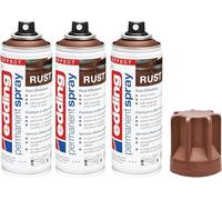 Edding 5200 Spray permanent - Effet rouille mat - 1 x 200 ml - Vernis acrylique pour peindre et décorer le verre, le métal, le bois, la céramique, le plastique, la toile - Spray de peinture, spray
