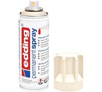 edding 5200 spray permanent - ivoire mat - 200 ml - peinture acrylique pour peindre ou décorer verre, métal, bois, céramique, plastique, toile - peinture acrylique en aérosol