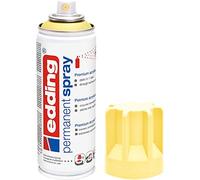 edding 5200 spray permanent - jaune pastel mat - 200 ml - peinture acrylique pour peindre ou décorer verre, métal, bois, céramique, plastique, toile - peinture acrylique en aérosol