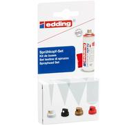 edding 5200 spray permanent kit de buses de pulvérisation - 6 buses interchangeables dans 4 largeurs de pulvérisation différentes, du trait fin (1 cm) aux grandes surfaces (14 cm)
