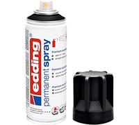 edding 5200 spray permanent - noir foncé mat - 200 ml - peinture acrylique pour peindre ou décorer verre, métal, bois, céramique, plastique, toile - peinture acrylique en aérosol