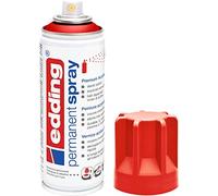edding 5200 spray permanent - rouge - 200 ml - peinture acrylique pour peindre ou décorer verre, métal, bois, céramique, plastique, toile - peinture acrylique en aérosol
