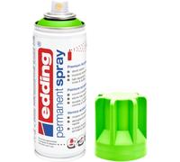 Edding 5200 spray permanent -vert fluorescent mat - 200 ml - peinture acrylique pour peindre ou décorer verre, métal, bois, céramique, plastique, toile - peinture acrylique en aérosol