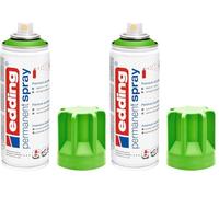 edding 5200 spray permanent - vert jaune mat - 200 ml - peinture acrylique pour peindre ou décorer verre, métal, bois, céramique, plastique, toile - peinture acrylique en aérosol, 200ml (Lot de 2)