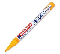 edding 5300 Feutre acrylique fin - jaune soleil - 1 marqueur acrylique imperméable - pointe ronde fine 1-2 mm