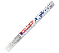 Edding 5300 Marqueur acrylique fin - argent - 1 feutre acrylique imperméable - pointe ronde fine 1-2 mm- peinture acrylique pour peindre sur la toile, le papier kraft, le bois et la pierre