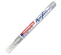 edding 5300 Marqueur acrylique fin - argent - 1 feutre acrylique imperméable - pointe ronde fine 1-2 mm- peinture acrylique pour peindre sur la toile, le papier kraft, le bois et la pierre, Unité