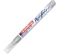 Edding 5300 Marqueur Acrylique Fin - Argent - 1 Feutre Acrylique Imperméable - Pointe Ronde Fine 1-2 Mm- Peinture Acrylique Pour Peindre Sur La Toile, Le Papier Kraft, Le Bois Et La Pierre, Unité