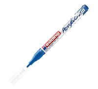 edding 5300 Marqueur acrylique fin - bleu - 1 feutre acrylique imperméable - pointe ronde fine 1-2 mm- peinture acrylique pour peindre sur la toile, le papier kraft, le bois et la pierre, Unité
