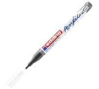 edding 5300 Marqueur acrylique fin - gris - 1 feutre acrylique imperméable - pointe ronde fine 1-2 mm- peinture acrylique pour peindre sur la toile, le papier kraft, le bois et la pierre, Unité