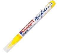 Edding 5300 Marqueur Acrylique Fin - Jaune - 1 Feutre Acrylique Imperméable - Pointe Ronde Fine 1-2 Mm- Peinture Acrylique Pour Peindre Sur La Toile, Le Papier Kraft, Le Bois Et La Pierre, Unité