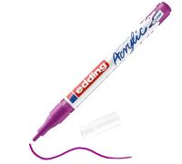 edding 5300 Marqueur acrylique fin - violet - 1 feutre acrylique imperméable - pointe ronde fine 1-2 mm- peinture acrylique pour peindre sur la toile, le papier kraft, le bois et la pierre