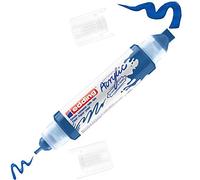 edding 5400 Marqueur acrylique 3D double pointe - bleu - 1 tube peinture acrylique - double pointe 2-3,5-10 mm - peinture acrylique pour toile, carton, bois - stylos imperméables qualité artistique