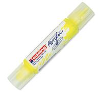 edding Marqueur acrylique 5400 3D double pointe – jaune fluorescent – 2-3,5-10 mm – imperméable