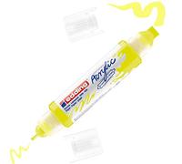 edding 5400 Marqueur acrylique 3D double pointe - jaune fluorescent - 1 tube peinture acrylique imperméables - double pointe 2-3,5-10 mm - peinture acrylique pour toile, bois - qualité artistique