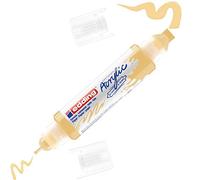 edding 5400 Marqueur acrylique 3D double pointe - jaune pastel - 1 tube peinture acrylique imperméables - double pointe 2-3,5-10 mm - peinture acrylique pour toile, carton, bois - qualité artistique
