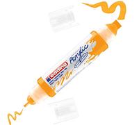 edding 5400 Marqueur acrylique 3D double pointe - jaune soleil - 1 tube peinture acrylique imperméables - double pointe 2-3,5-10 mm - peinture acrylique pour toile, carton, bois - qualité artistique