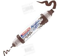 edding 5400 Marqueur acrylique 3D double pointe - marron - 1 tube peinture acrylique - double pointe 2-3,5-10 mm - peinture acrylique pour toile, carton, bois - stylos imperméables qualité artistique