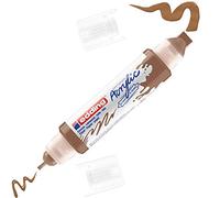 edding 5400 Marqueur acrylique 3D double pointe - noisette - 1 tube peinture acrylique imperméables - double pointe 2-3,5-10 mm - peinture acrylique pour toile, carton, bois - qualité artistique