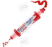 edding 5400 Marqueur acrylique 3D double pointe - rouge - 1 tube de peinture acrylique - double pointe 2-3,5-10 mm