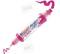 edding 5400 Marqueur acrylique 3D double pointe - telemagenta - 1 tube peinture acrylique imperméables - double pointe 2-3,5-10 mm - peinture acrylique pour toile, carton, bois - qualité artistique