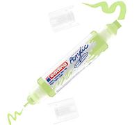 edding 5400 Marqueur acrylique 3D double pointe - vert pastel - 1 tube peinture acrylique imperméables - double pointe 2-3,5-10 mm - peinture acrylique pour toile, carton, bois - qualité artistique