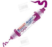 edding 5400 Marqueur acrylique 3D double pointe - violet - 1 tube peinture acrylique - double pointe 2-3,5-10 mm - peinture acrylique pour toile, carton, bois - stylos imperméables qualité artistique